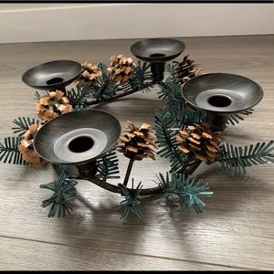 Partylite Pinecone metal candle holder